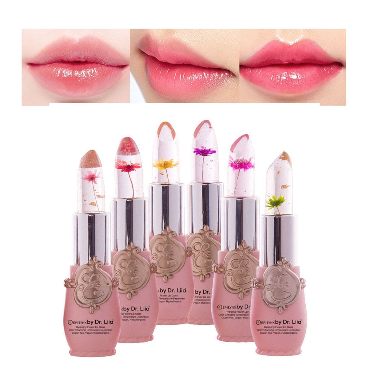Hydrating Color-Changing Lip Gloss – Non-Sticky for Dry, Thinning Lips, Gluten-Free & Nut-Free